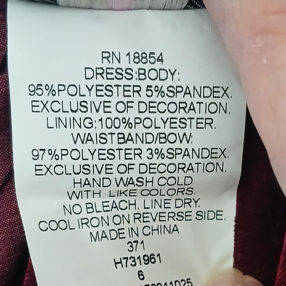 Rare Editions Girl's Holiday Dress With Sash And Cap Sleeves Size 6 - Picture 6 of 12